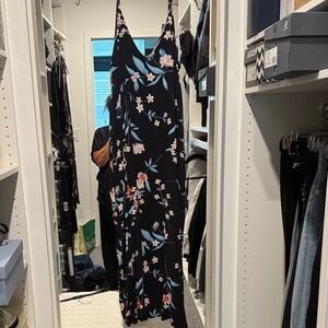Lovestitch Black Floral Maxi Dress